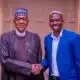 President Buhari and Kenneth Omeruo