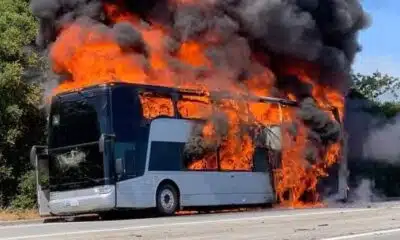 Sudan-War Bus on Fire