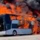Sudan-War Bus on Fire