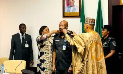 Egbetoku being decorated by Shetimma