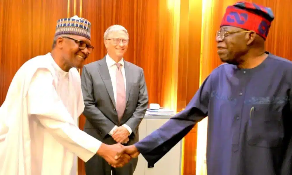 Tinubu meets Dangote and Bill Gates