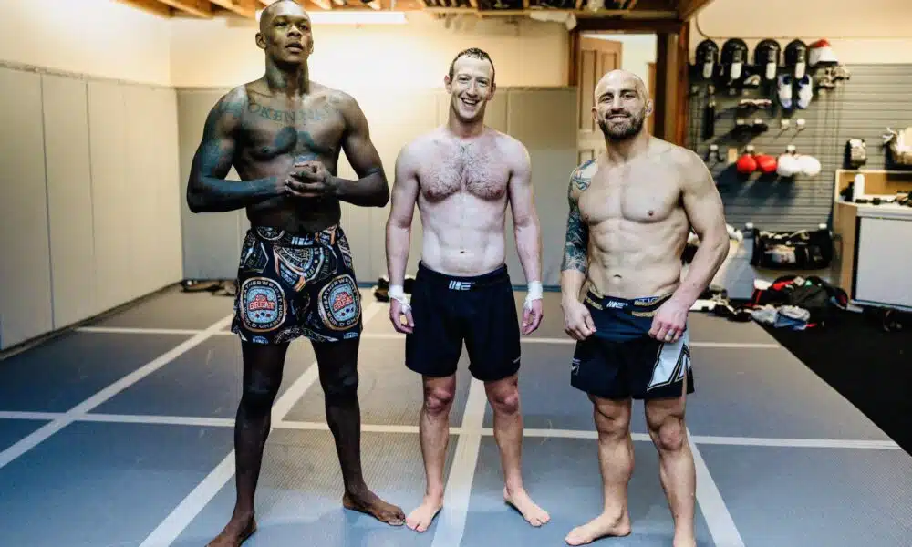 Israel Adesanya, Mark Zuckerberg and Elon Musk