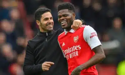 Mikel Arteta and Thomas Partey