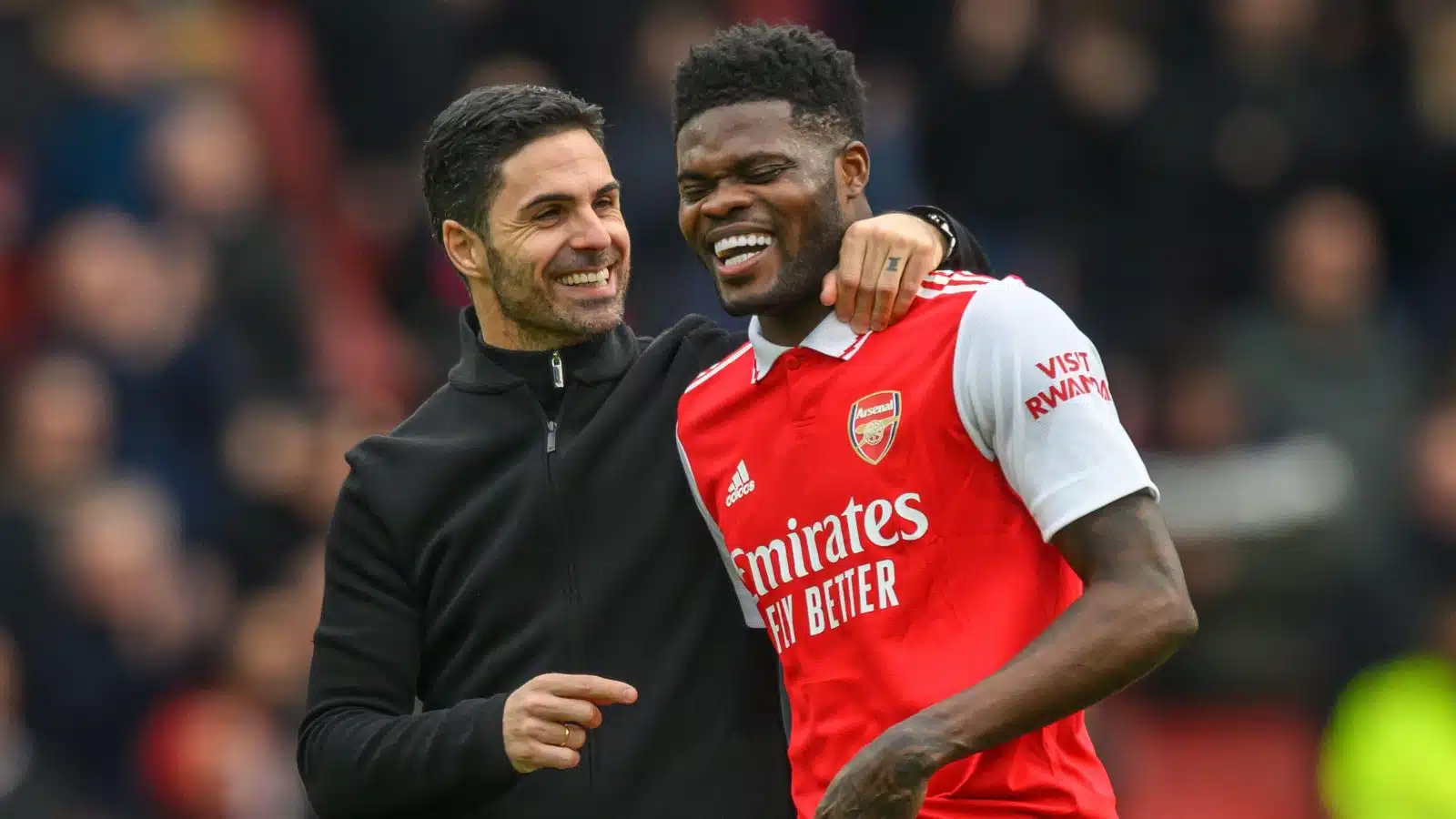 Mikel Arteta and Thomas Partey