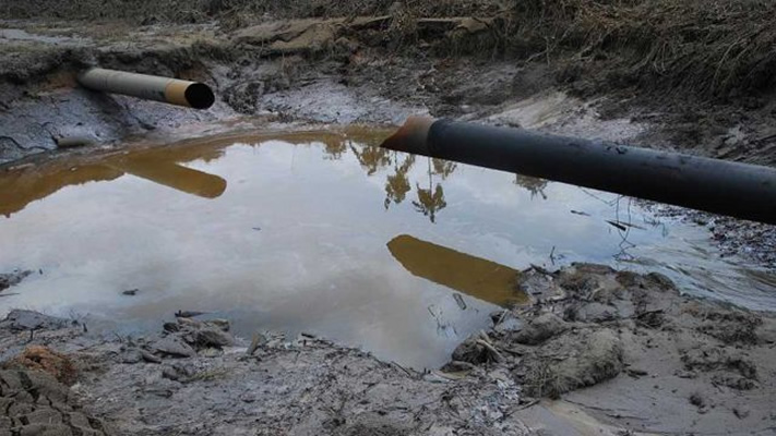 vandalised pipeline