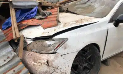 Drunk Driver Loses Control, Slams Into Lagos Road