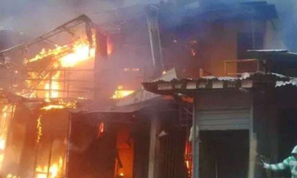 Goods Destroyed As Fire Gut Shops In Anambra 