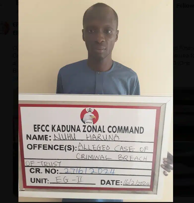 EFCC Arrests Nuhu Haruna Over Alleged N1 Billion Fraud