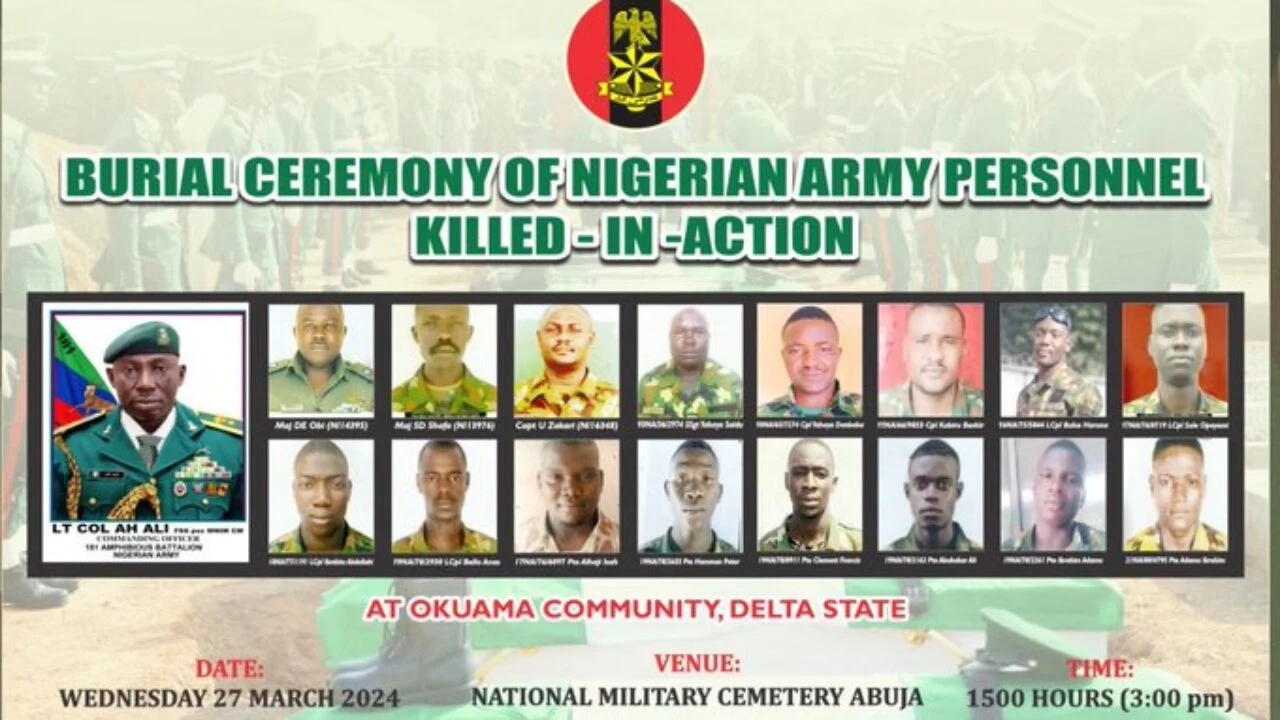 Delta Killings: Slain Soldiers To Be Buried On Wednesday