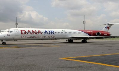 Dana Air Plane Overshoots Runway At Lagos Airport