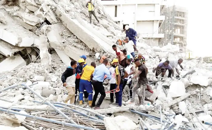 LASEMA Confirms Death Of Three Site Workers In Lagos Building Collapse