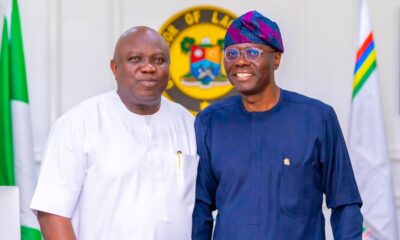 Lagos Governor Sanwo-Olu Receives Predecessor Ambode