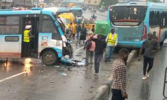 How Two BRT Buses Collided, Left Many Injured In Lagos - LASEMA