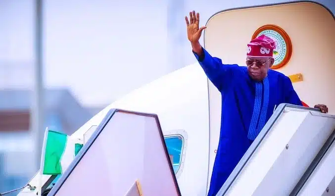 Tinubu Departs For UK On Two-Week Vacation Amid Speculation Over Health