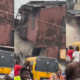 Watch As Two-Storey Building Collapses In Lagos